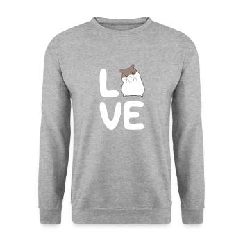 Hamster - hamster titulaire - amour de hamster - amour - Sweat-shirt Unisexe - gris chiné - Devant - Alina (178cm) & Michal (187cm)