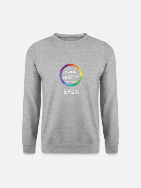 pH Skala Lustiges Chemiker Spaß Witz Fun Geschenk - Unisex Pullover - Weißgrau meliert
