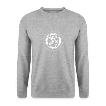 mountain bike - Unisex Sweatshirt - salt & pepper - Front - Alina (178cm) & Michal (187cm)