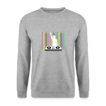 Incroyable lumière de la musique DJ - Sweat-shirt Unisexe - gris chiné - Devant - Alina (178cm) & Michal (187cm)