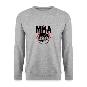 mma - Unisex Sweatshirt - salt & pepper - Front - Alina (178cm) & Michal (187cm)