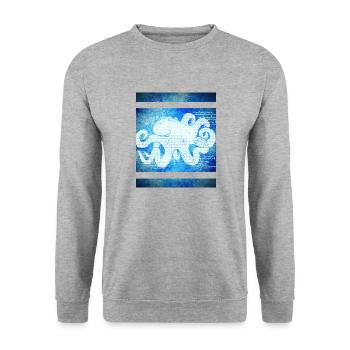 Octopus blue - Unisex Sweatshirt - salt & pepper - Front - Alina (178cm) & Michal (187cm)