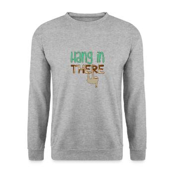 Lazy Sloth Hangout - Unisex Sweatshirt - salt & pepper - Front - Alina (178cm) & Michal (187cm)