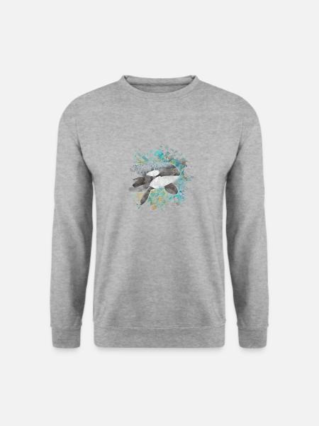 Killerwal - Unisex Pullover - Weißgrau meliert