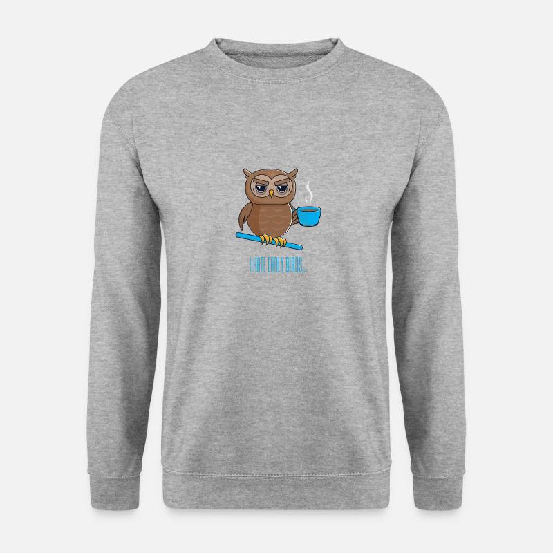 Night owl with coffee - Unisex Sweatshirt - salt & pepper