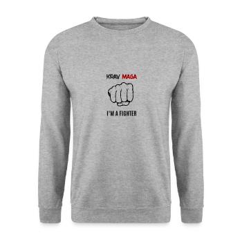 Krav Maga fighter - Unisex Sweatshirt - salt & pepper - Front - Alina (178cm) & Michal (187cm)