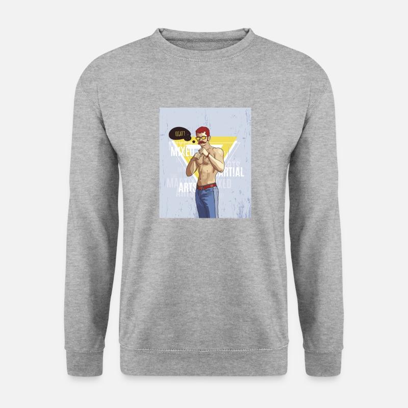 Hipster - Unisex Pullover - Weißgrau meliert