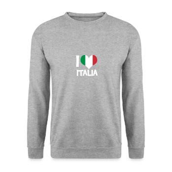 Italie - Sweat-shirt Unisexe - gris chiné - Devant - Alina (178cm) & Michal (187cm)