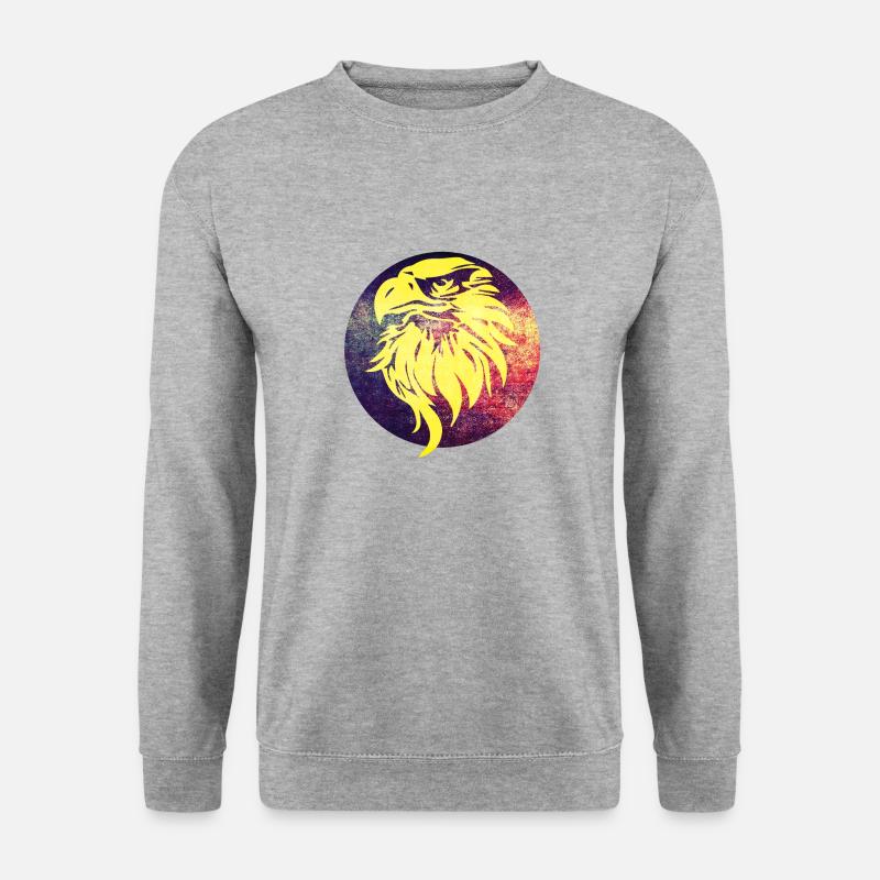 Adlerkopf - Unisex Pullover - Weißgrau meliert