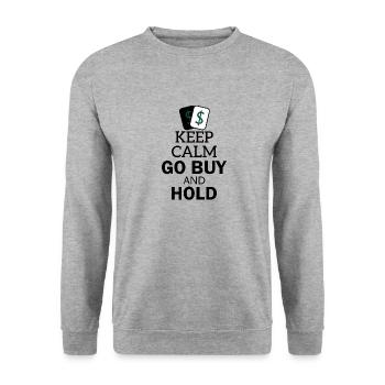 Poker - Playing - Gambling - Stocks - Depot - Money - Unisex Sweatshirt - salt & pepper - Front - Alina (178cm) & Michal (187cm)