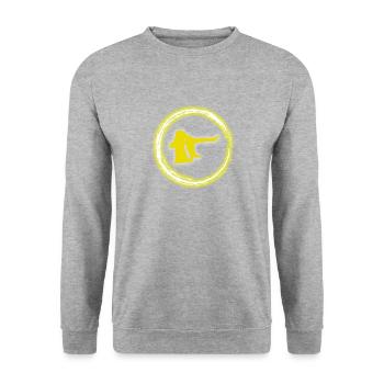 Glow Dabbing T-Shirt Neon Party Glow Effect Retro - Unisex Sweatshirt - salt & pepper - Front - Alina (178cm) & Michal (187cm)