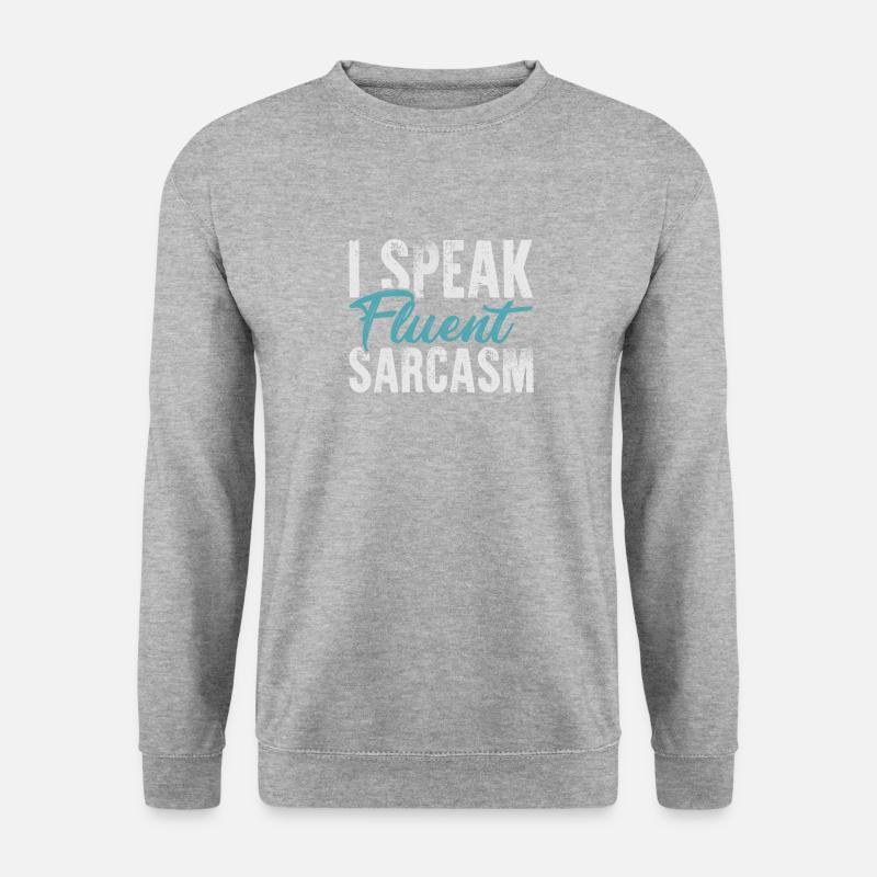 Sarkasmus - Unisex Pullover - Weißgrau meliert
