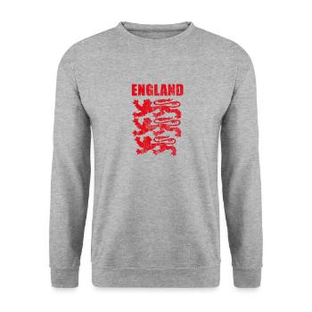 Angleterre Fans Soccer Jersey anglais Fanshirt - Sweat-shirt Unisexe - gris chiné - Devant - Alina (178cm) & Michal (187cm)