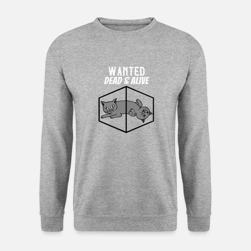 Physicien de la physique quantique de la physique des chats de Schrödinger - Sweat-shirt Unisexe - gris chiné