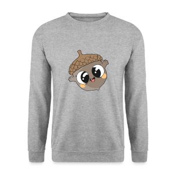 Nut - Unisex Pullover - Weißgrau meliert - Vorne - Alina (178cm) & Michal (187cm)