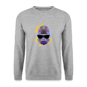 Gorilla - animals - Unisex Sweatshirt - salt & pepper - Front - Alina (178cm) & Michal (187cm)