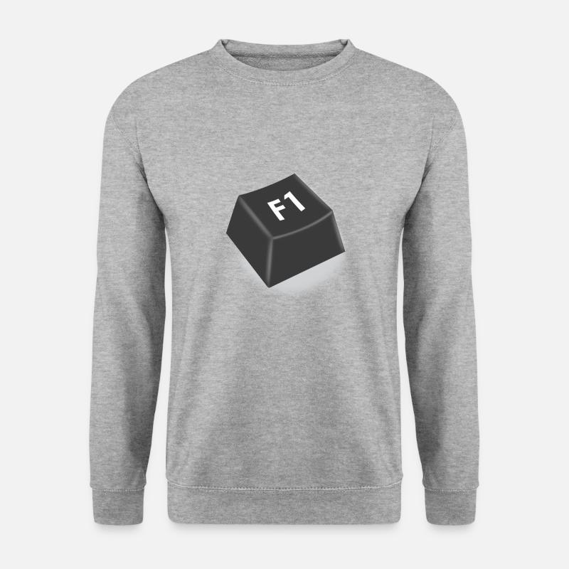 f1 help button - Unisex Sweatshirt - salt & pepper