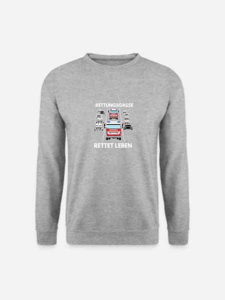 Rettungsgasse rettet Leben - Unisex Pullover - Weißgrau meliert