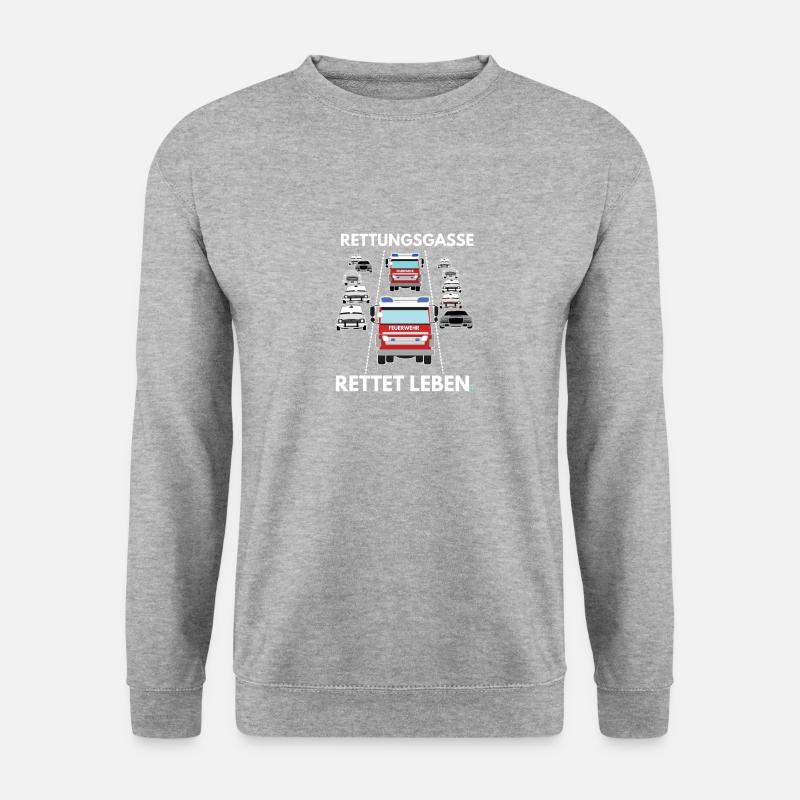 Rettungsgasse rettet Leben - Unisex Pullover - Weißgrau meliert