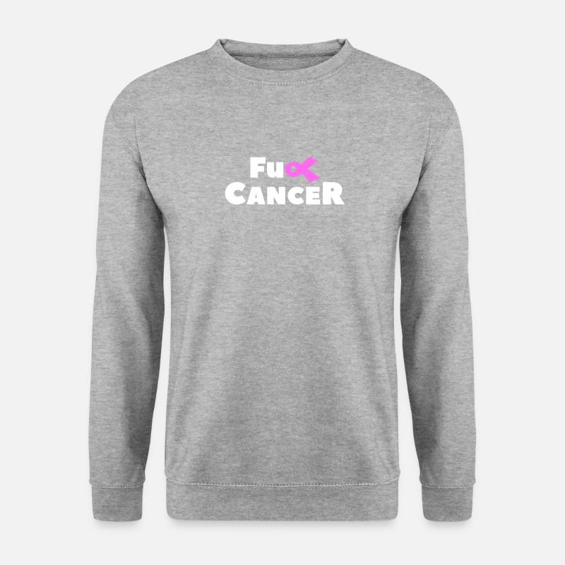 FU BREAST CANCER - Unisex Pullover - Weißgrau meliert