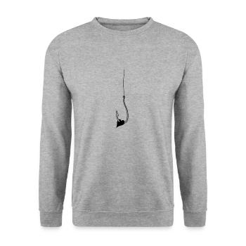 Heart hook love - Unisex Sweatshirt - salt & pepper - Front - Alina (178cm) & Michal (187cm)