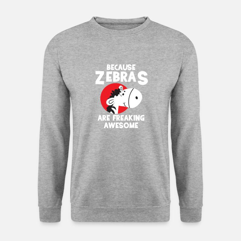 Zebra - Zebras - Zebrafan - Gift - Awesome - Unisex Sweatshirt - salt & pepper