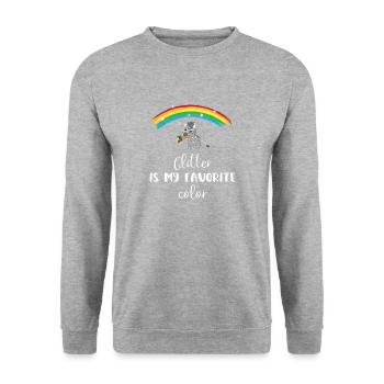 Zebra - Zebra - Zebrafan - LGBT - Paillettes - Sweat-shirt Unisexe - gris chiné - Devant - Alina (178cm) & Michal (187cm)