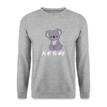 Koala - Koalas - Koala T-Shirt - For Sure - Unisex Sweatshirt - salt & pepper - Front - Alina (178cm) & Michal (187cm)