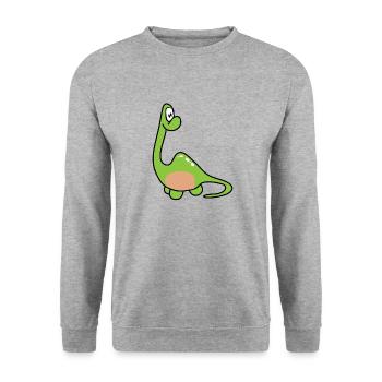 Dinosaures enfants Dino - Sweat-shirt Unisexe - gris chiné - Devant - Alina (178cm) & Michal (187cm)