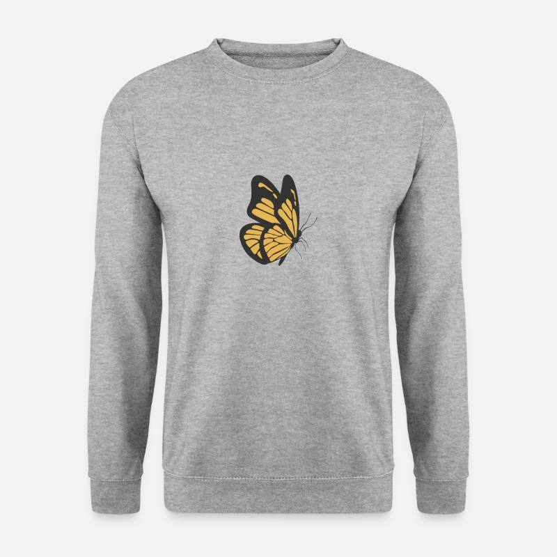 Farfalla Farfalla gialla - Felpa unisex - grigio chiaro melange