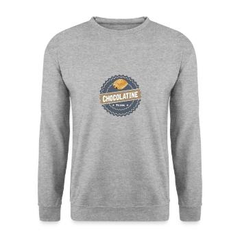 Chocolatine team 01 - Sweat-shirt Unisexe - gris chiné - Devant - Alina (178cm) & Michal (187cm)
