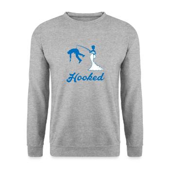 Hooked - rumble - Unisex Sweatshirt - salt & pepper - Front - Alina (178cm) & Michal (187cm)