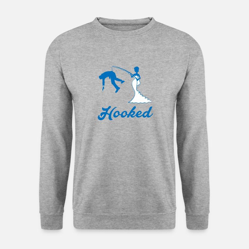 Hooked - Poltern - Unisex Pullover - Weißgrau meliert