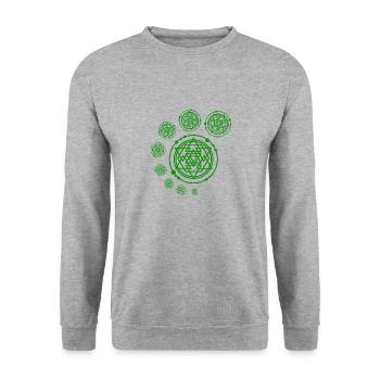 Crop Circle T-Shirt extraterrestre extraterrestre - Sweat-shirt Unisexe - gris chiné - Devant - Alina (178cm) & Michal (187cm)