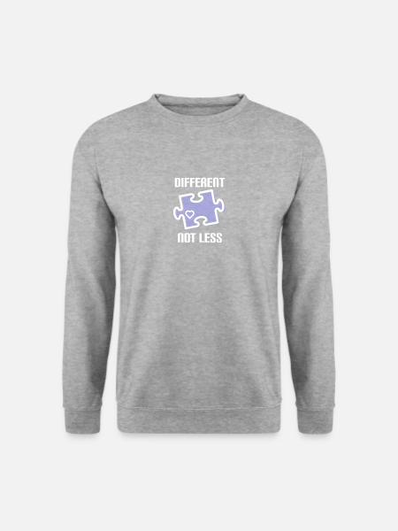 DIFFERENT - NOT LESS! autism - Unisex Sweatshirt - salt & pepper