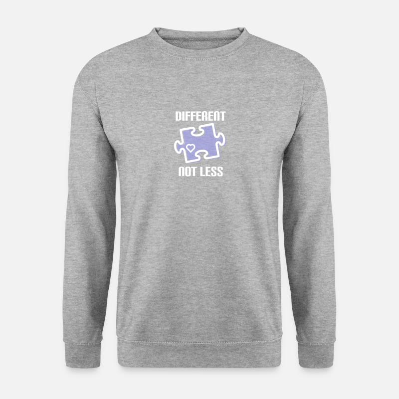 DIFFERENT - NOT LESS! AUTISMUS - Unisex Pullover - Weißgrau meliert