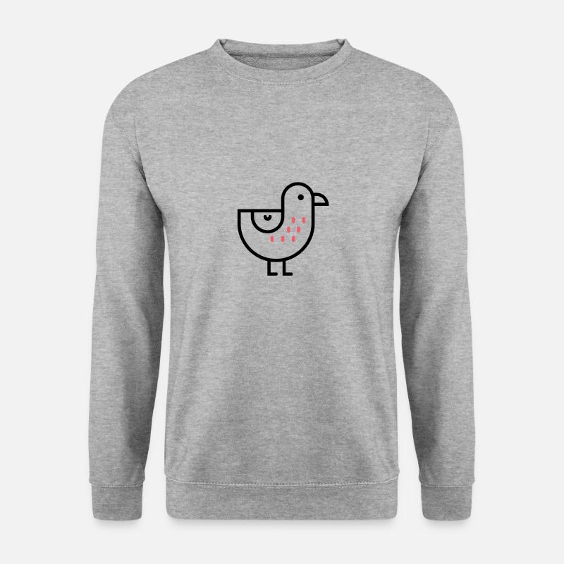 Süßer Vogel - Unisex Pullover - Weißgrau meliert