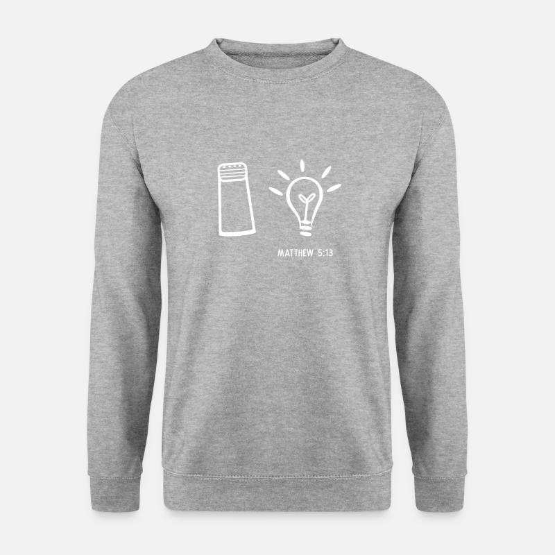 Salt and Light christliches christen Geschenk - Unisex Pullover - Weißgrau meliert