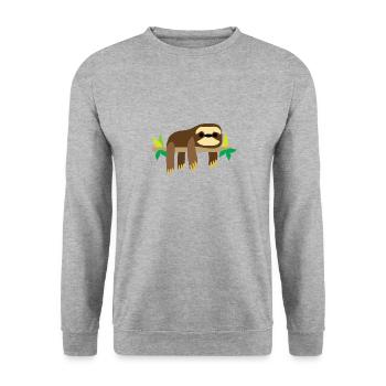 indolence - Sweat-shirt Unisexe - gris chiné - Devant - Alina (178cm) & Michal (187cm)