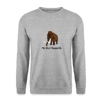 mammouth - Sweat-shirt Unisexe - gris chiné - Devant - Alina (178cm) & Michal (187cm)
