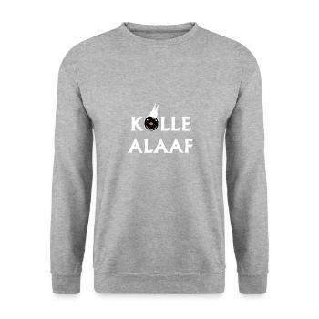 Köln - Unisex Pullover - Weißgrau meliert - Vorne - Alina (178cm) & Michal (187cm)