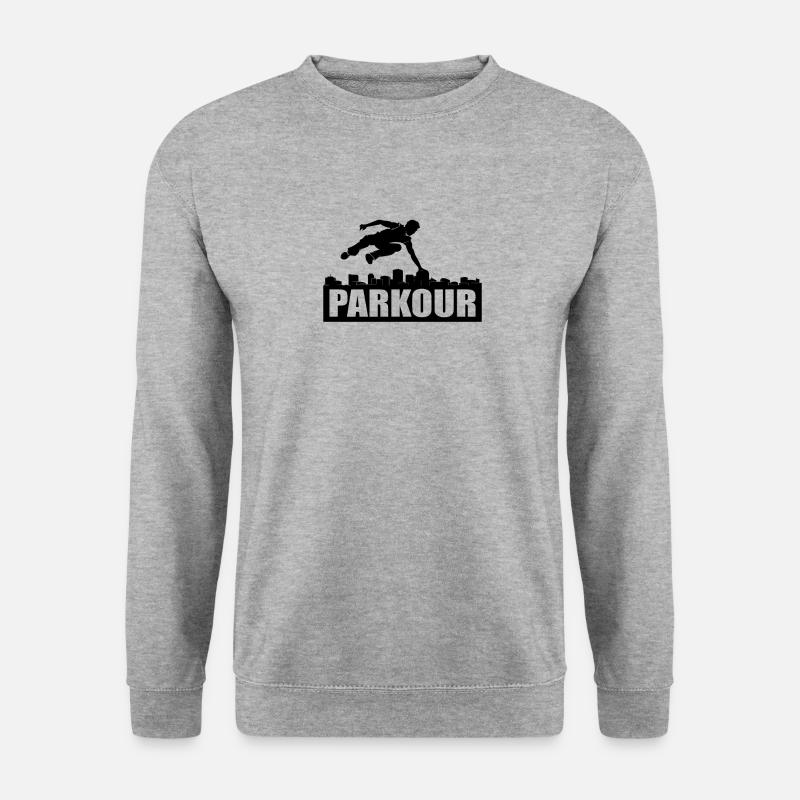 Parkour - Unisex Pullover - Weißgrau meliert