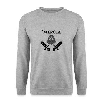 Mercia, Viking, Walhalla, Odin, Eagle, Viking - Unisex Sweatshirt - salt & pepper - Front - Alina (178cm) & Michal (187cm)