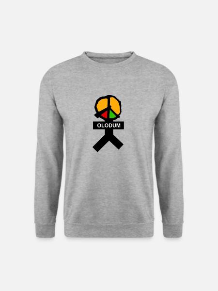OLODUM - Unisex Pullover - Weißgrau meliert