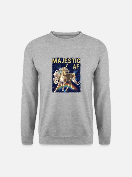MAJESTIC AF - Unisex Pullover - Weißgrau meliert