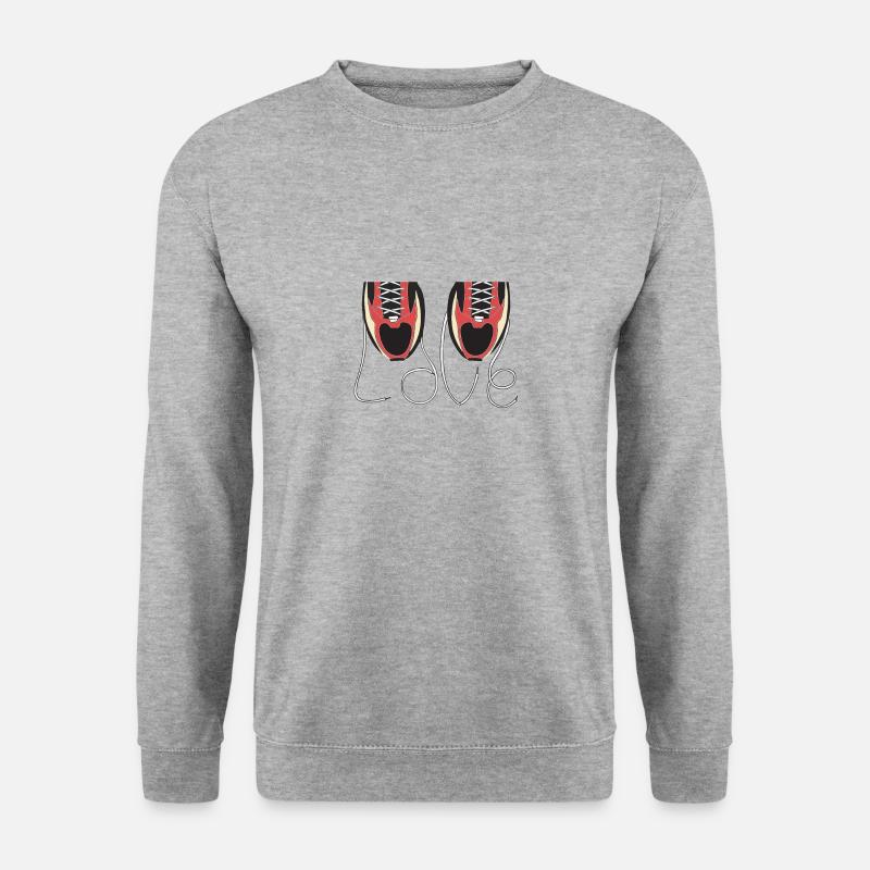 Love Running - Unisex Pullover - Weißgrau meliert