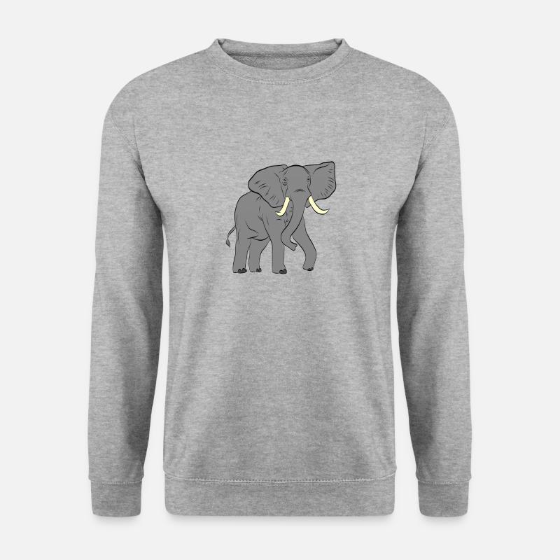 Elefant - Elefant - Unisex sweater - hvidgrå meleret