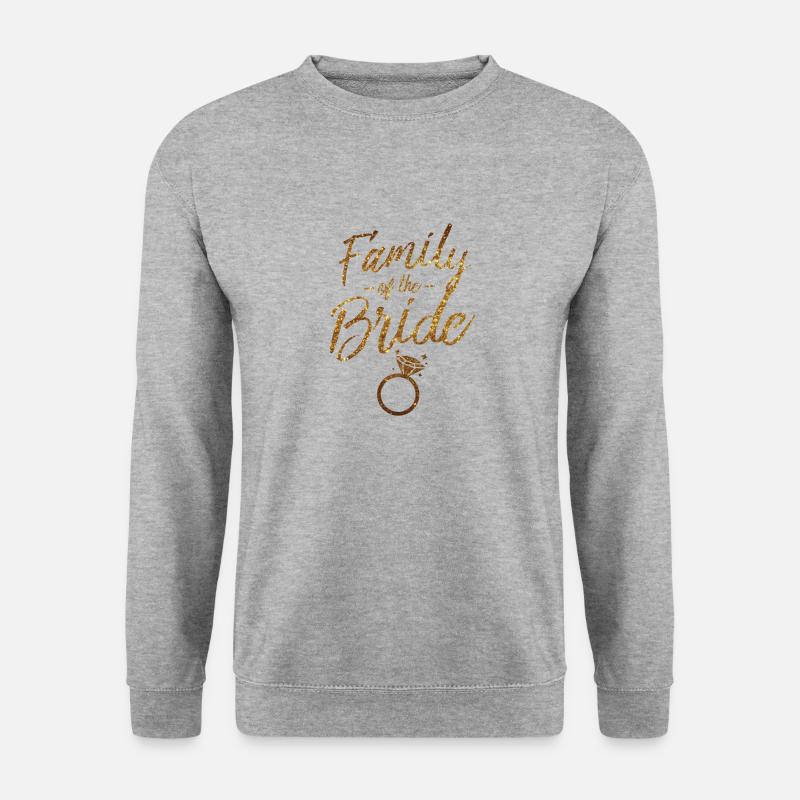 Bride Braut Hochzeit JGA Party Trauzeugin Geschenk - Unisex Pullover - Weißgrau meliert