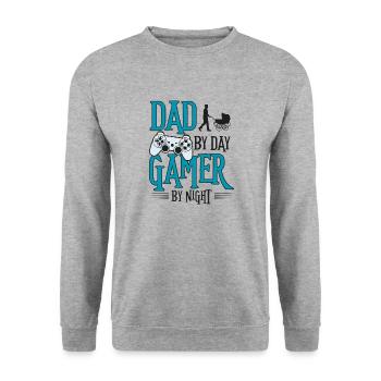 Video Gaming - Unisex Sweatshirt - salt & pepper - Front - Alina (178cm) & Michal (187cm)