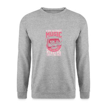 80er JAHRE MODE VINTAGE 1985 GEBURTSTAG GESCHENKE - Unisex Pullover - Weißgrau meliert - Vorne - Alina (178cm) & Michal (187cm)